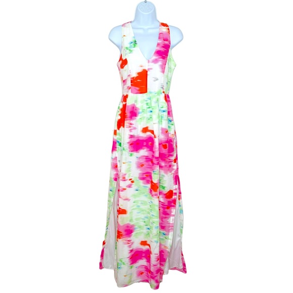 MM Couture Dresses & Skirts - MM Couture Pastel Watercolor Sleeveless Maxi Dress Size S